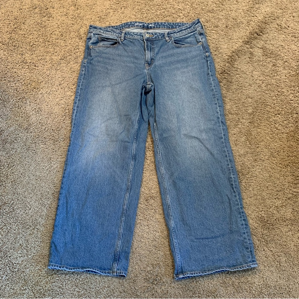 Old Navy Mid-Rise Wide Leg Jeans 14 Petite